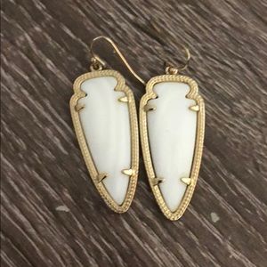 Kendra Scott White Small Sky Earrings